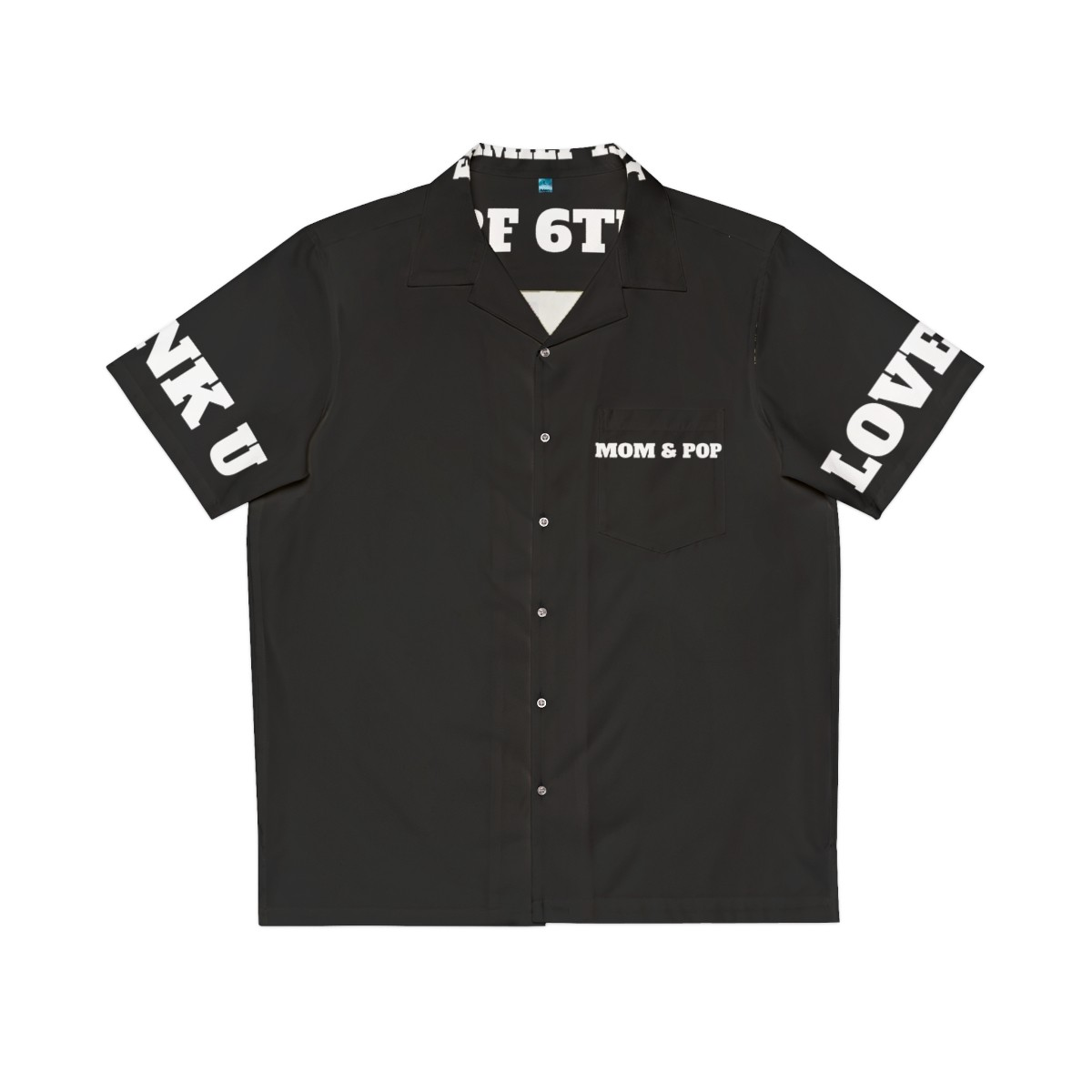 Unisex Short Sleeve Button Up